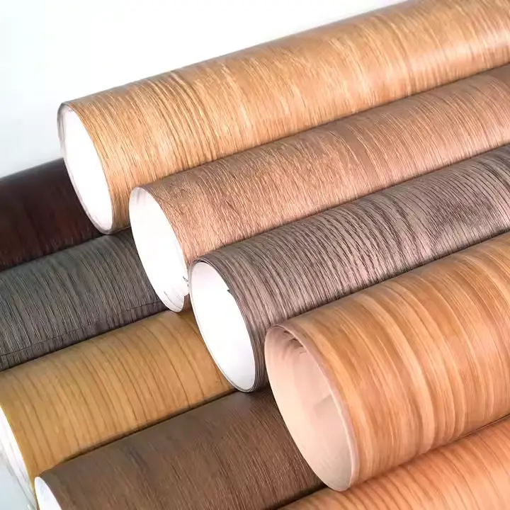 Egur efektua PVC Pet PP Dekorazio Sukaldea Binilozko filma